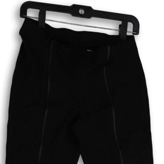 Buy the Womens Black Elastic Waist Pull-On Compression Leggings