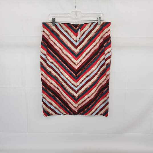 Ann Taylor Multicolor Stripe Pencil Skirt WM Size L NWT image number 1