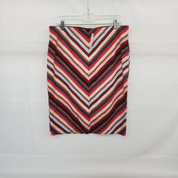 Ann Taylor Multicolor Stripe Pencil Skirt WM Size L NWT