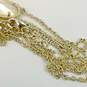 Designer Kendra Scott Gold-Tone Elisa Link Chain Crystal Cut Pendant Necklace image number 3