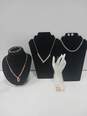 5 Pieces Of Assorted Silver-Tone Costume Jewelry image number 1