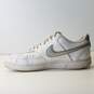 Nike Court Vision Low White Metallic Silver Women's Casual Shoes Size 8.5 image number 2