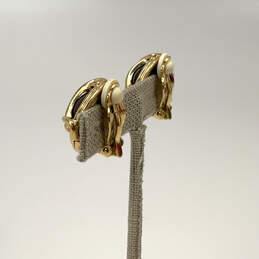 Designer Joan Rivers Gold-Tone Purple Crystal Clip-On Stud Earrings alternative image