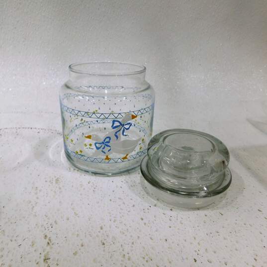 VTG Anchor Hocking Farm Country Geese Glass Lidded Candy Dish & Storage Jars image number 8