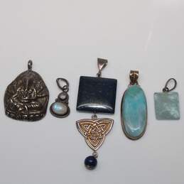 Assortment of 5 Sterling Silver Pendants - 42.0g