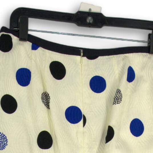Talbots Womens White Black Polka Dot Knee Length Straight & Pencil Skirt Size 8 image number 4