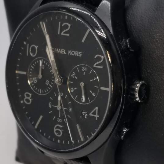 Michael Kors 41mm Case Black Stainless Steel Chronograph Men's Quartz Watch image number 3