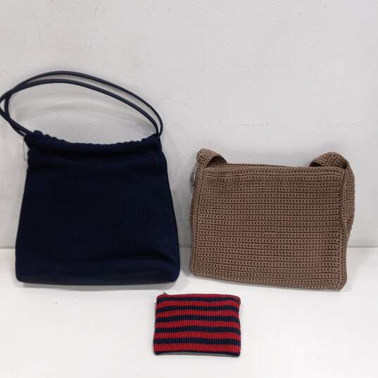 2-The Sak Crochet Shoulder Bags and 1 Change Purse image number 2