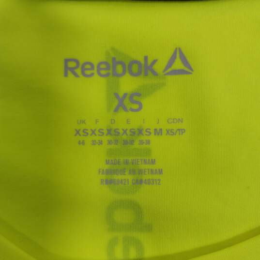 Reebok Women's Neon Yellow Running T-Shirt Size XS NWT image number 5