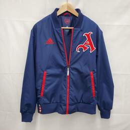 Adidas Arsenal Soccer MN's Blue & Red Bomber Jacket Size M