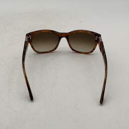 Ed Hardy Womens Brown Tortoise Rhinestone Wayfarer Sunglasses With Case alternative image