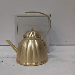 Rose & Fitzgerald Gold Tone Teapot w/Box