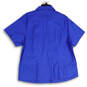NWT Womens Blue Short Sleeve Spread Collar Button-Up Shirt Size 14/16 image number 2