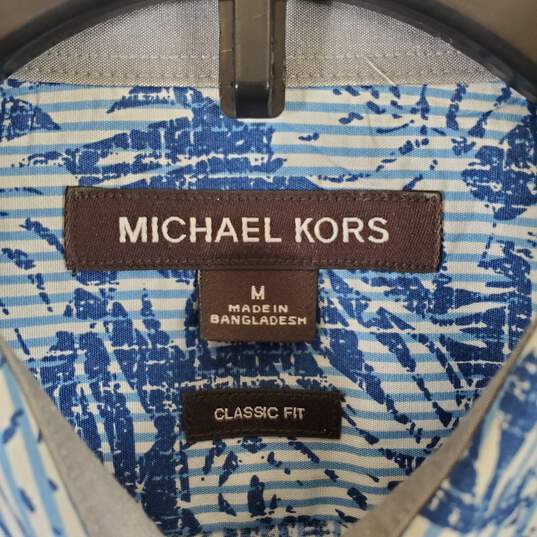 Michael Kors Men's Floral Shirt SZ M image number 3