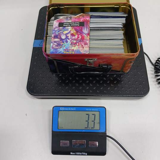 3.3 lbs. Bulk Assorted Pokémon Trading Cards in Tin Case image number 8