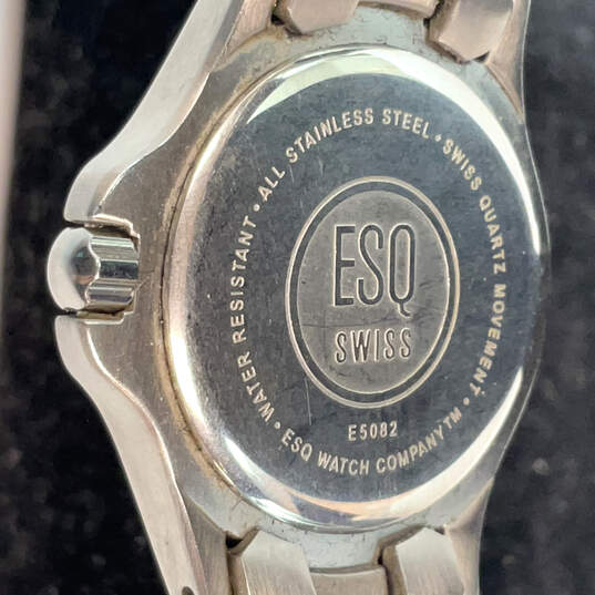 Designer ESQ Swiss E5082 Blue Dial Stainless Steel Quartz Analog Wristwatch image number 4