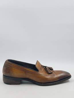 Authentic Tom Ford Cognac Tassel Loafers M 8