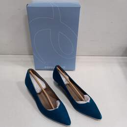Easy Spirit Pointed Slip-On Blue Leather Pump Heels Size 8.5