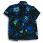J. Crew Womens Multicolor Floral Short Sleeve Back Button Blouse Top Size S image number 2