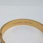 Kate Spade -New York Gold Enamel Cut-Out Heart 6 Inch Hinge Bracelet 29.2g image number 6
