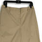 Womens Tan Flat Front Slash Pocket Straight Leg Dress Pants Size 8 image number 3
