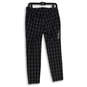 NWT Womens Black White Check Flat Front Skinny Leg Ankle Pants Size 4 image number 2