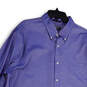Mens Purple Classic Long Sleeve Collared Button-Up Shirt Size 18-36T image number 4