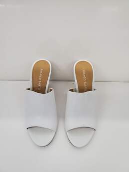 Women Franco Sarto white heel shoes used Size-7