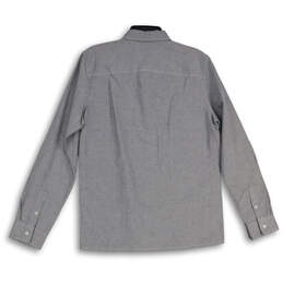 NWT Mens Gray Spread Collar Long Sleeve Button-Up Shirt Size X-Large alternative image