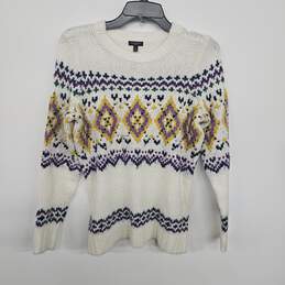 Multicolor Knitted Crew Neck Sweater