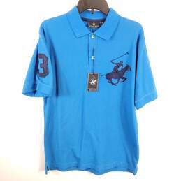 Beverly Hills Polo Club Men Blue Polo Shirt S NWT