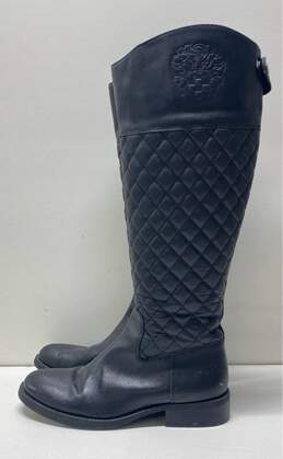 Vince Camuto Faya Quilted Leather Riding Boots Black 8