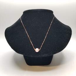 IW Peru 14K Rose Gold Pink FW Pearl Pendant Necklace 1.7g W/Tag