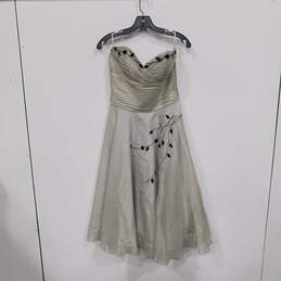 Banana Republic Women's Gray/Black Sequin Fit & Flare Strapless Dress Size 6 NWT
