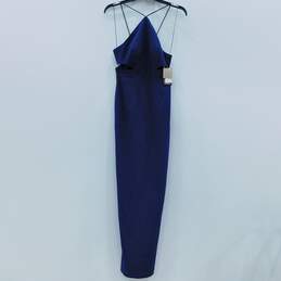 Aidan Mattox Women's Crepe Halter Blue Gown NWT size 0