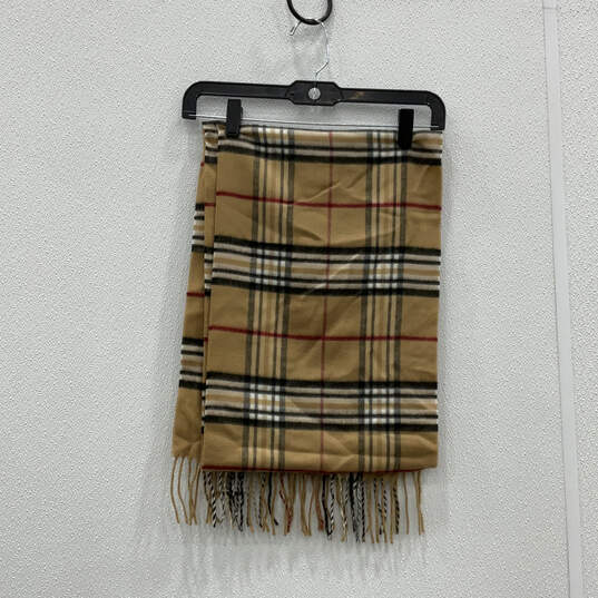 NWT Womens Brown Plaid Fringe Multifunctional Rectangle Neck Scarf One Size image number 2