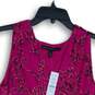 NWT White House Black Market Womens Pink Floral Sleeveless Blouse Top Size S image number 3