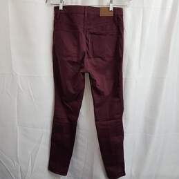 Madewell Burgundy Red 10in. Skinny High Rise Jeans Size 27 alternative image