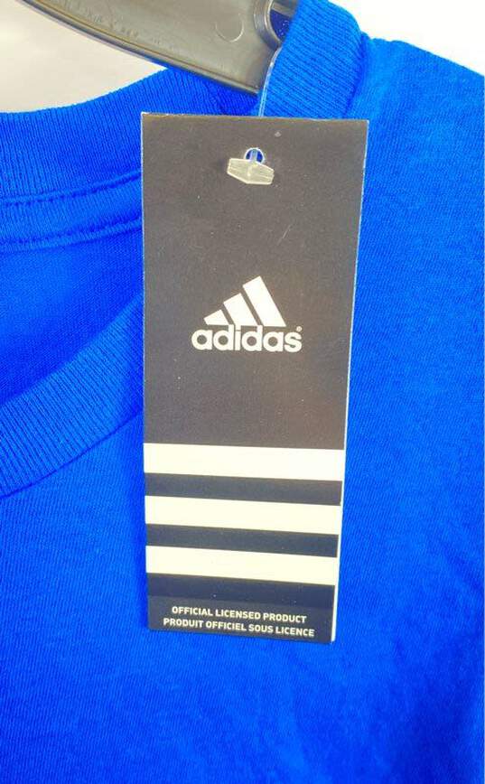 Adidas Men Blue UCLA Champions T Shirt 2XL image number 4