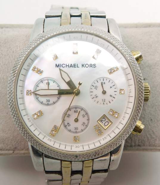 Michael Kors MK-2042 Analog & MK-5057 Chronograph Women's Watches 162.3g image number 4