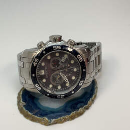 Designer Invicta Pro Diver 0070 Silver-Tone Chronograph Analog Wristwatch