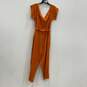 NWT Womens Orange Wide Leg Off The Shoulder One Piece Jumpsuit Size 20 image number 1