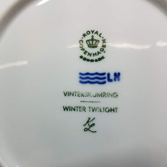 Set of 5 Vintage Royal Copenhagen Blue Plates Winter Twilight holiday image number 2