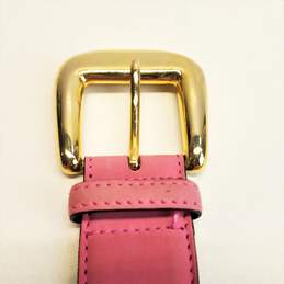 Escada Vintage Suede Pink/Gold Belt Women alternative image