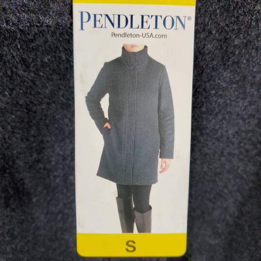 Pendleton Women Charcoal Wool Trench Coat S NWT image number 5