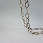 Sterling Silver Gold Tone Textured Oval Link Necklace 15.1g image number 2