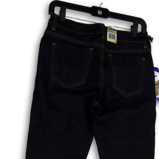 NWT Womens Blue Denim Dark Wash Pockets Stretch Skinny Leg Jeans Size 4R/R image number 4