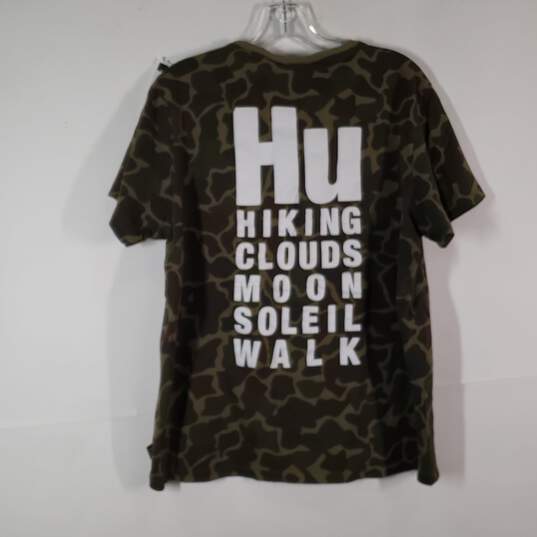 Mens Hu Hiking Clouds Moon Soleil Walk Camouflage Pullover T-Shirt Size L image number 2
