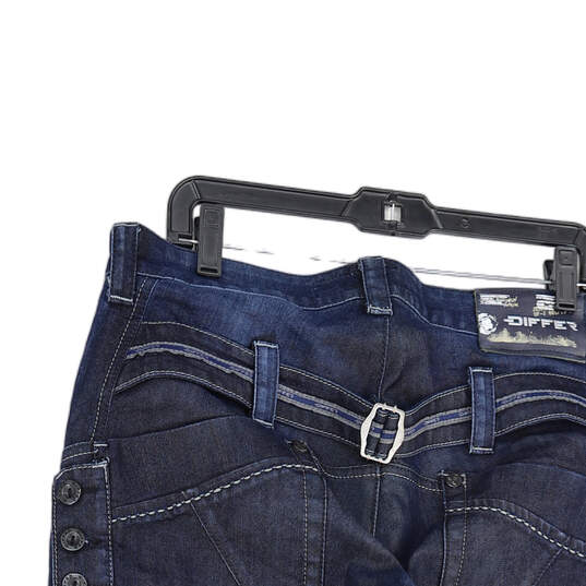 Mens Blue Denim Medium Wash Pocket Stretch Skinny Leg Jeans Size 31/34 image number 4
