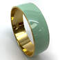 Designer J. Crew Gold-Tone Mint Green Enamel Fashionable Bangle Bracelet image number 1